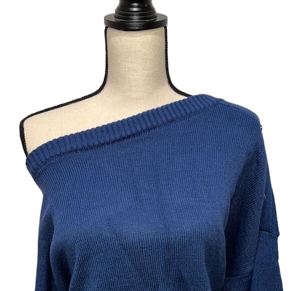 FTF Off-Shoulder Button Detail Sweater - Picture 4 of 12